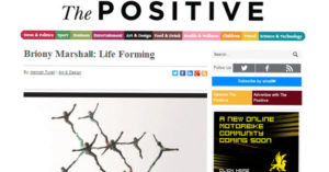 Screenshot of The Positive online article top