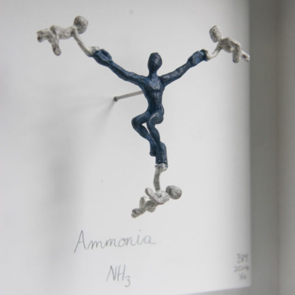 Ammonia - framed bronze sculpture - detail
