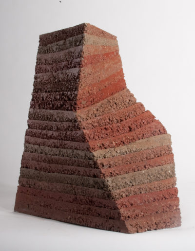 Disruption - a rammed earth sculpture by Briony Marshall