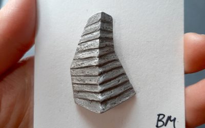 Buy a wearable Briony Marshall sculpture (Plastic Mountain Brooch)